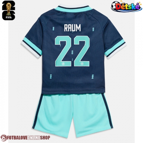 Německo David Raum #22 Venkovní dres komplet pro Děti MS 2026 Krátkým Rukávem (+ Krátké kalhoty)