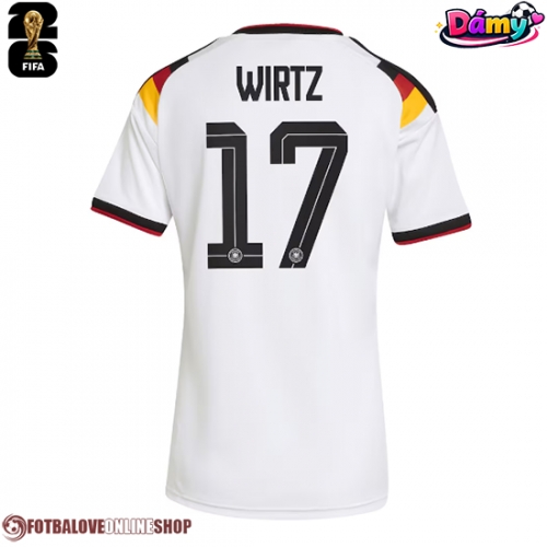 Německo Florian Wirtz #17 Domácí Dres pro Dámy MS 2026 Krátkým Rukávem