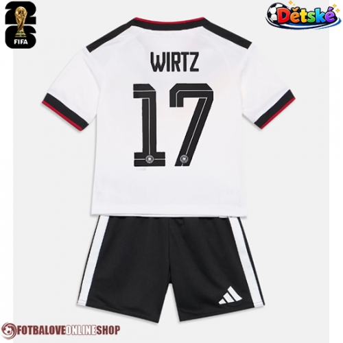 Německo Florian Wirtz #17 Domácí dres komplet pro Děti MS 2026 Krátkým Rukávem (+ Krátké kalhoty)