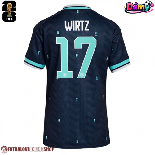 Německo Florian Wirtz #17 Venkovní Dres pro Dámy MS 2026 Krátkým Rukávem
