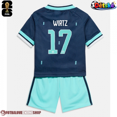 Německo Florian Wirtz #17 Venkovní dres komplet pro Děti MS 2026 Krátkým Rukávem (+ Krátké kalhoty)
