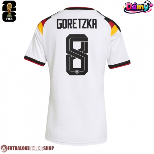 Německo Leon Goretzka #8 Domácí Dres pro Dámy MS 2026 Krátkým Rukávem