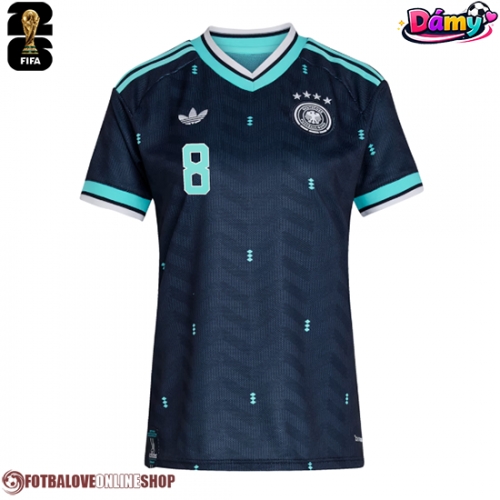 Německo Leon Goretzka #8 Venkovní Dres pro Dámy MS 2026 Krátkým Rukávem