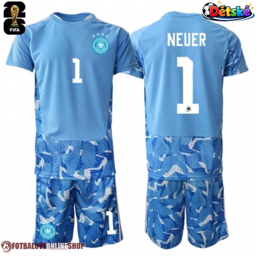 Německo Manuel Neuer #1 Brankář Venkovní dres komplet pro Děti MS 2026 Krátkým Rukávem (+ Krátké kalhoty)