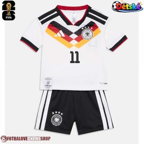 Německo Nick Woltemade #11 Domácí dres komplet pro Děti MS 2026 Krátkým Rukávem (+ Krátké kalhoty)