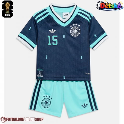 Německo Nico Schlotterbeck #15 Venkovní dres komplet pro Děti MS 2026 Krátkým Rukávem (+ Krátké kalhoty)