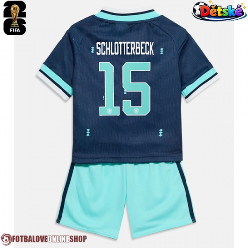 Německo Nico Schlotterbeck #15 Venkovní dres komplet pro Děti MS 2026 Krátkým Rukávem (+ Krátké kalhoty)
