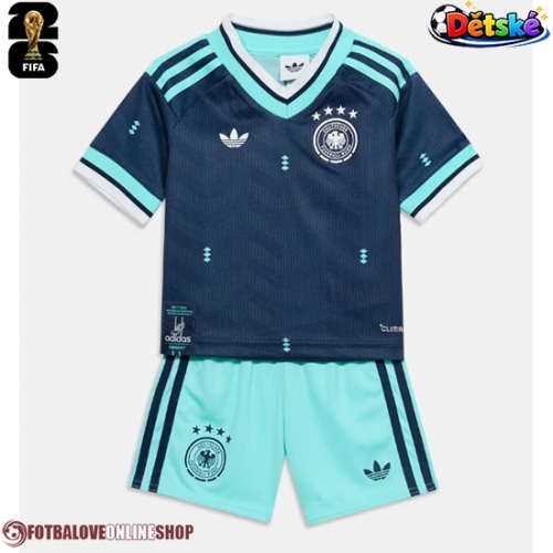 Německo Venkovní dres komplet pro Děti MS 2026 Krátkým Rukávem (+ Krátké kalhoty)
