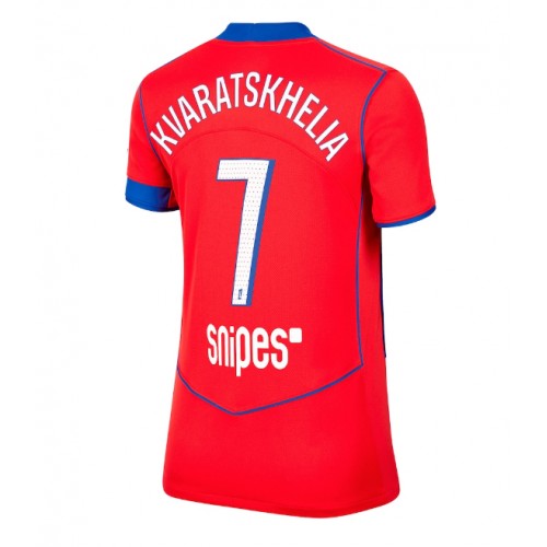 Paris Saint-Germain Khvicha Kvaratskhelia #7 Alternativní Dres pro Dámy 2025-26 Krátkým Rukávem Paris Saint-Germain Khvicha Kvaratskhelia #7 Alternativní Dres pro Dámy 2025-26 Krátkým Rukávem