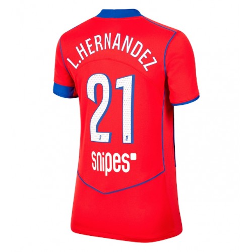 Paris Saint-Germain Lucas Hernandez #21 Alternativní Dres pro Dámy 2025-26 Krátkým Rukávem Paris Saint-Germain Lucas Hernandez #21 Alternativní Dres pro Dámy 2025-26 Krátkým Rukávem