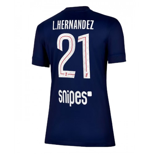 Paris Saint-Germain Lucas Hernandez #21 Domácí Dres pro Dámy 2025-26 Krátkým Rukávem Paris Saint-Germain Lucas Hernandez #21 Domácí Dres pro Dámy 2025-26 Krátkým Rukávem
