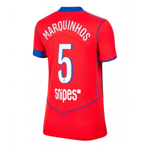 Paris Saint-Germain Marquinhos #5 Alternativní Dres pro Dámy 2025-26 Krátkým Rukávem Paris Saint-Germain Marquinhos #5 Alternativní Dres pro Dámy 2025-26 Krátkým Rukávem