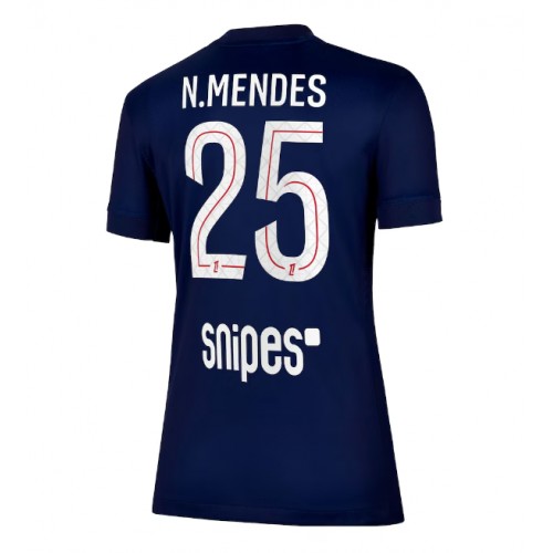 Paris Saint-Germain Nuno Mendes #25 Domácí Dres pro Dámy 2025-26 Krátkým Rukávem Paris Saint-Germain Nuno Mendes #25 Domácí Dres pro Dámy 2025-26 Krátkým Rukávem