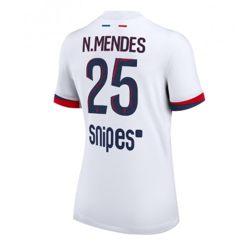 Paris Saint-Germain Nuno Mendes #25 Venkovní Dres pro Dámy 2025-26 Krátkým Rukávem Paris Saint-Germain Nuno Mendes #25 Venkovní Dres pro Dámy 2025-26 Krátkým Rukávem