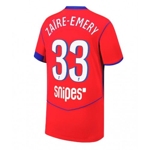 Paris Saint-Germain Warren Zaire-Emery #33 Alternativní Dres 2025-26 Krátkým Rukávem Paris Saint-Germain Warren Zaire-Emery #33 Alternativní Dres 2025-26 Krátkým Rukávem