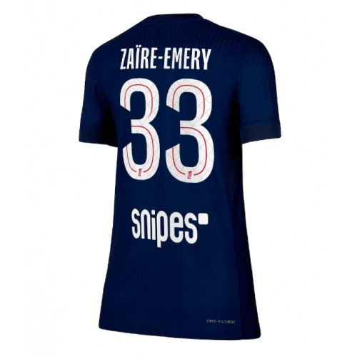 Paris Saint-Germain Warren Zaire-Emery #33 Domácí Dres pro Dámy 2025-26 Krátkým Rukávem Paris Saint-Germain Warren Zaire-Emery #33 Domácí Dres pro Dámy 2025-26 Krátkým Rukávem