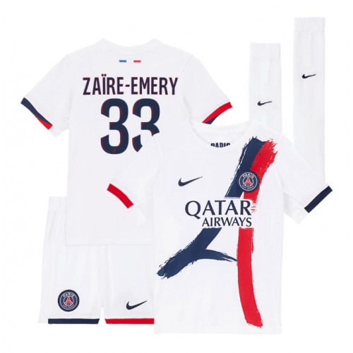 Paris Saint-Germain Warren Zaire-Emery #33 Venkovní dres komplet pro Děti 2025-26 Krátkým Rukávem (+ Krátké kalhoty) Paris Saint-Germain Warren Zaire-Emery #33 Venkovní dres komplet pro Děti 2025-26 Krátkým Rukávem (+ Krátké kalhoty)