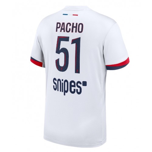 Paris Saint-Germain Willian Pacho #51 Venkovní Dres 2025-26 Krátkým Rukávem Paris Saint-Germain Willian Pacho #51 Venkovní Dres 2025-26 Krátkým Rukávem