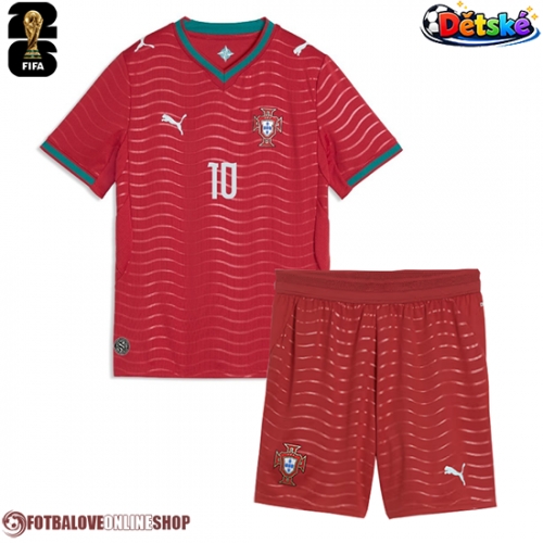 Portugalsko Bernardo Silva #10 Domácí dres komplet pro Děti MS 2026 Krátkým Rukávem (+ Krátké kalhoty)