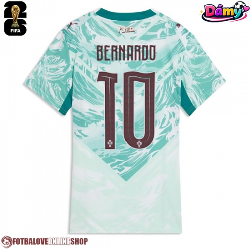 Portugalsko Bernardo Silva #10 Venkovní Dres pro Dámy MS 2026 Krátkým Rukávem