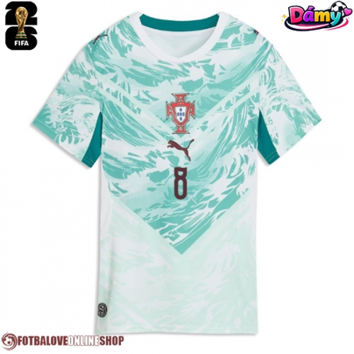 Portugalsko Bruno Fernandes #8 Venkovní Dres pro Dámy MS 2026 Krátkým Rukávem
