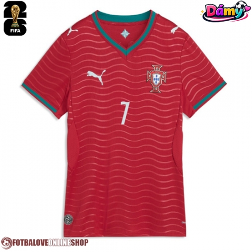 Portugalsko Cristiano Ronaldo #7 Domácí Dres pro Dámy MS 2026 Krátkým Rukávem