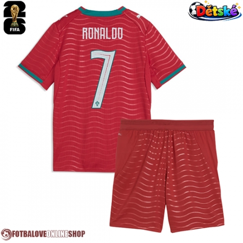 Portugalsko Cristiano Ronaldo #7 Domácí dres komplet pro Děti MS 2026 Krátkým Rukávem (+ Krátké kalhoty)