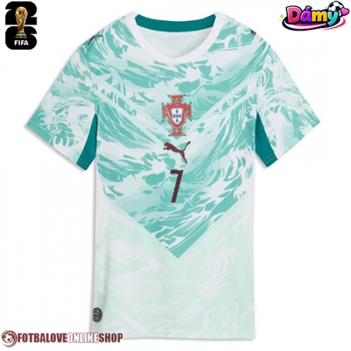 Portugalsko Cristiano Ronaldo #7 Venkovní Dres pro Dámy MS 2026 Krátkým Rukávem