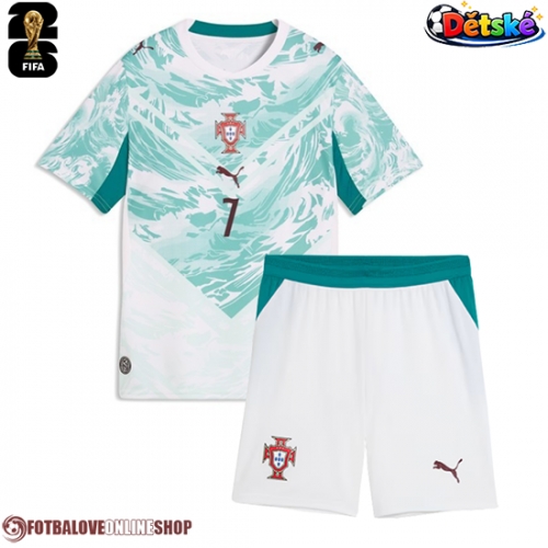 Portugalsko Cristiano Ronaldo #7 Venkovní dres komplet pro Děti MS 2026 Krátkým Rukávem (+ Krátké kalhoty)