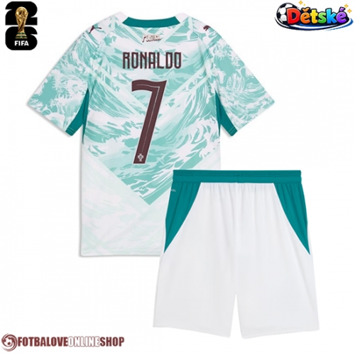 Portugalsko Cristiano Ronaldo #7 Venkovní dres komplet pro Děti MS 2026 Krátkým Rukávem (+ Krátké kalhoty)