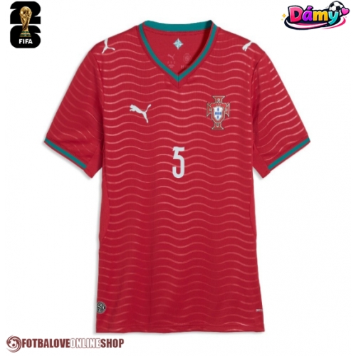 Portugalsko Diogo Dalot #5 Domácí Dres pro Dámy MS 2026 Krátkým Rukávem