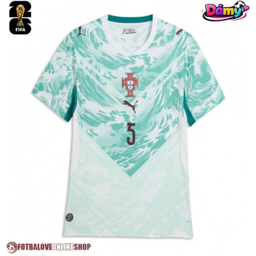 Portugalsko Diogo Dalot #5 Venkovní Dres pro Dámy MS 2026 Krátkým Rukávem