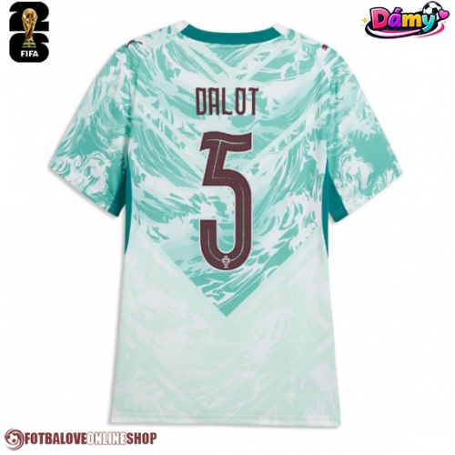 Portugalsko Diogo Dalot #5 Venkovní Dres pro Dámy MS 2026 Krátkým Rukávem