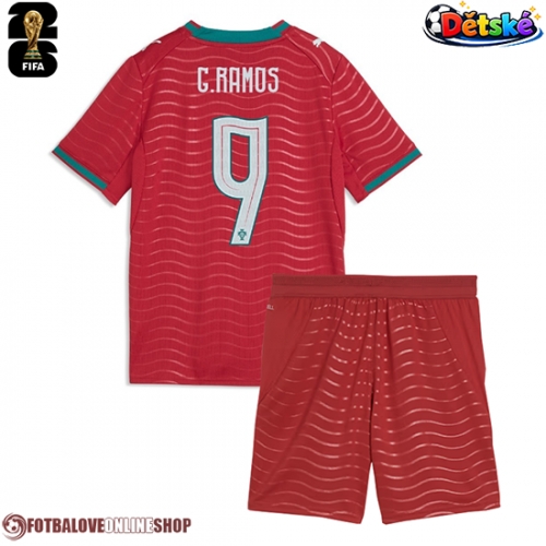 Portugalsko Goncalo Ramos #9 Domácí dres komplet pro Děti MS 2026 Krátkým Rukávem (+ Krátké kalhoty)