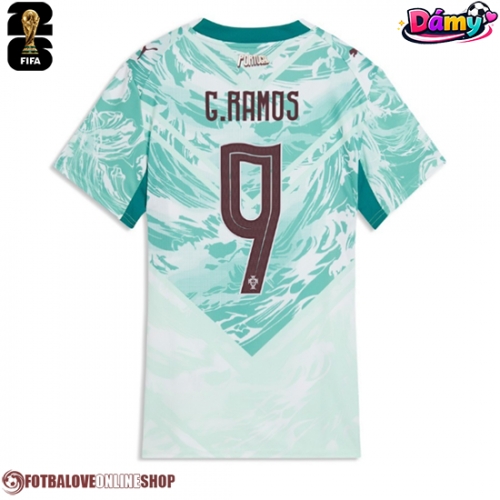Portugalsko Goncalo Ramos #9 Venkovní Dres pro Dámy MS 2026 Krátkým Rukávem