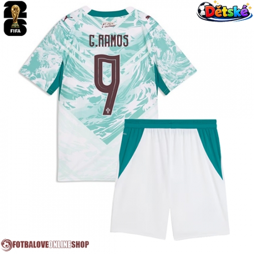 Portugalsko Goncalo Ramos #9 Venkovní dres komplet pro Děti MS 2026 Krátkým Rukávem (+ Krátké kalhoty)