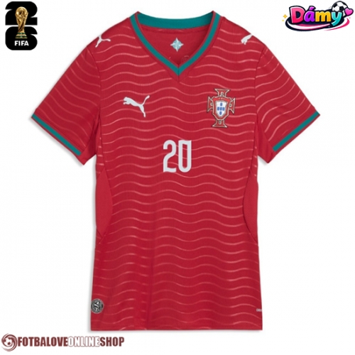 Portugalsko Joao Cancelo #20 Domácí Dres pro Dámy MS 2026 Krátkým Rukávem