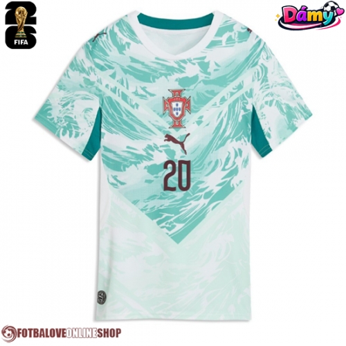 Portugalsko Joao Cancelo #20 Venkovní Dres pro Dámy MS 2026 Krátkým Rukávem