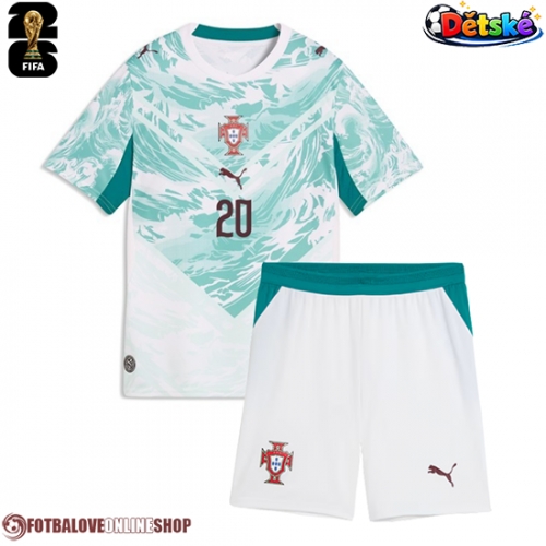 Portugalsko Joao Cancelo #20 Venkovní dres komplet pro Děti MS 2026 Krátkým Rukávem (+ Krátké kalhoty)