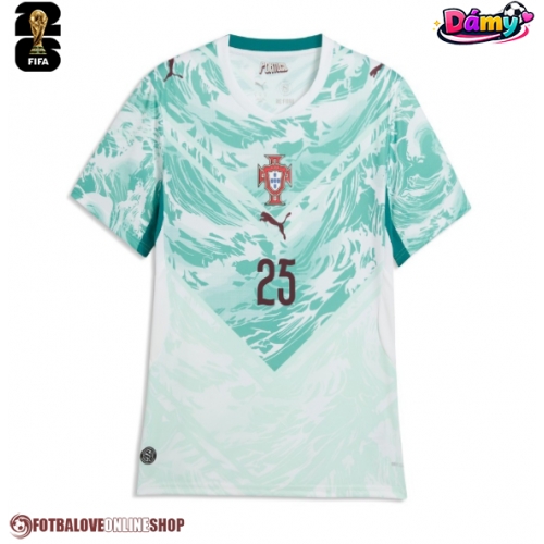 Portugalsko Nuno Mendes #25 Venkovní Dres pro Dámy MS 2026 Krátkým Rukávem