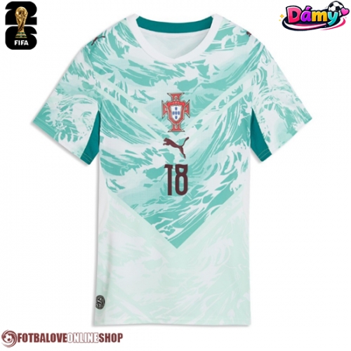 Portugalsko Pedro Neto #18 Venkovní Dres pro Dámy MS 2026 Krátkým Rukávem