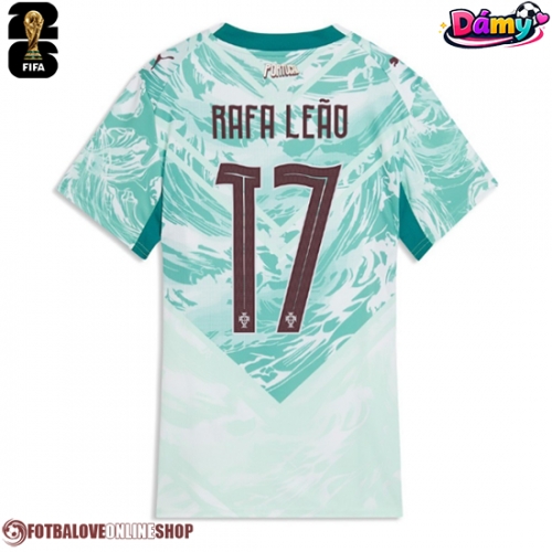 Portugalsko Rafael Leao #17 Venkovní Dres pro Dámy MS 2026 Krátkým Rukávem