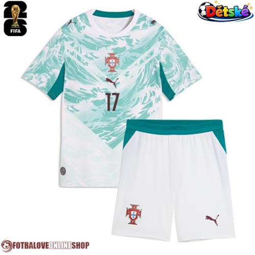 Portugalsko Rafael Leao #17 Venkovní dres komplet pro Děti MS 2026 Krátkým Rukávem (+ Krátké kalhoty)