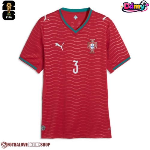 Portugalsko Ruben Dias #3 Domácí Dres pro Dámy MS 2026 Krátkým Rukávem