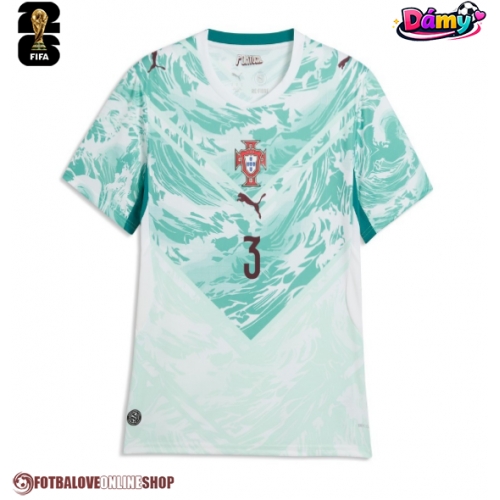 Portugalsko Ruben Dias #3 Venkovní Dres pro Dámy MS 2026 Krátkým Rukávem