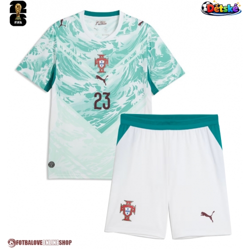 Portugalsko Vitinha #23 Venkovní dres komplet pro Děti MS 2026 Krátkým Rukávem (+ Krátké kalhoty)
