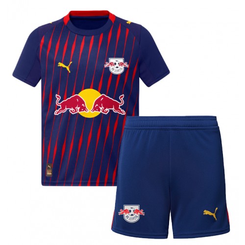 RB Leipzig David Raum #22 Venkovní dres komplet pro Děti 2025-26 Krátkým Rukávem (+ Krátké kalhoty)