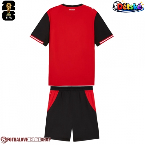 Rakousko Domácí dres komplet pro Děti MS 2026 Krátkým Rukávem (+ Krátké kalhoty)