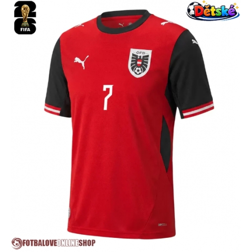 Rakousko Marko Arnautovic #7 Domácí dres komplet pro Děti MS 2026 Krátkým Rukávem (+ Krátké kalhoty)
