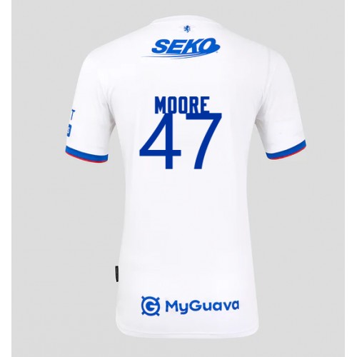 Rangers Mikey Moore #47 Venkovní Dres 2025-26 Krátkým Rukávem Rangers Mikey Moore #47 Venkovní Dres 2025-26 Krátkým Rukávem
